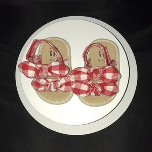 Red Plaid Baby Gap Sandals